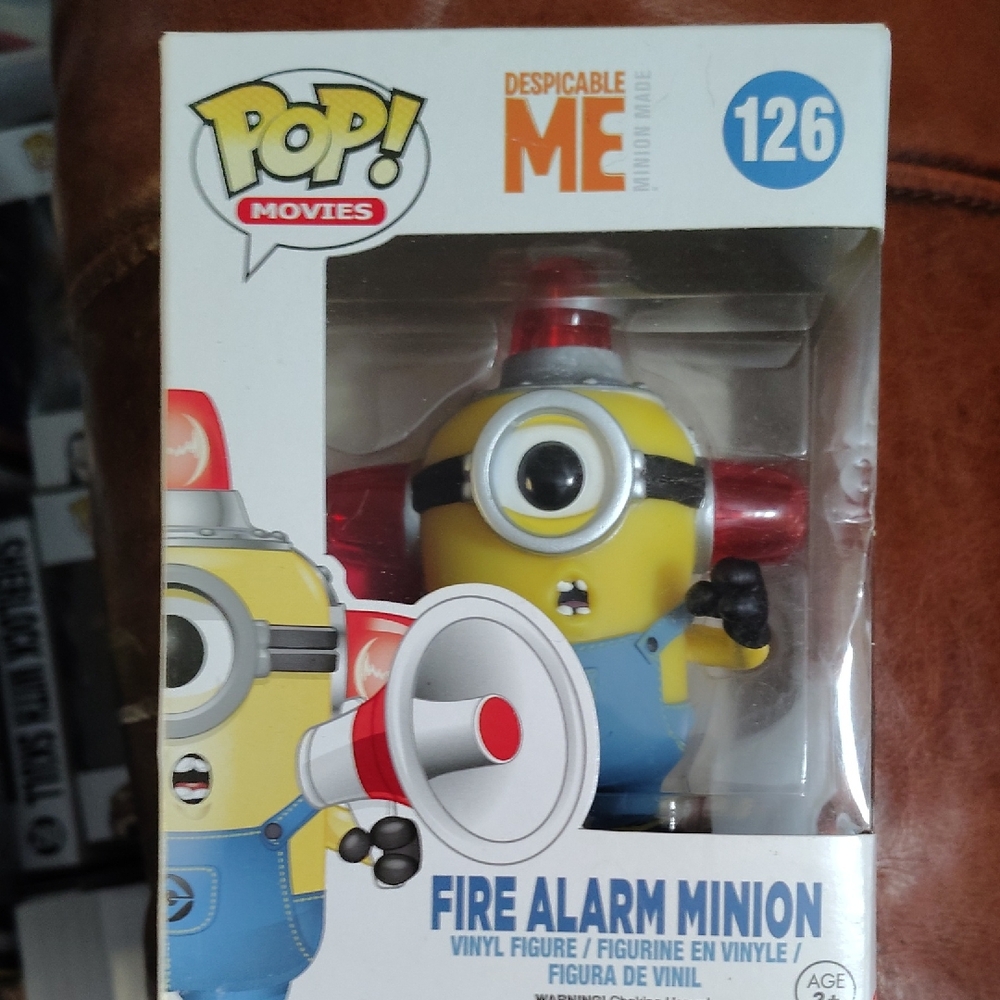 Funko Action Figure Fire Alarm Minion Yellow Blue